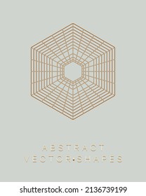 Geometric shape for design. Wireframe illustration. Molecular grid. 3d technology style. Vector illustration. Futuristic connection structure for chemistry and science.