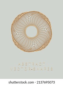 Geometric shape for design. Wireframe illustration. Molecular grid. 3d technology style. Vector illustration. Futuristic connection structure for chemistry and science.