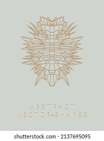Geometric shape for design. Wireframe illustration. Molecular grid. 3d technology style. Vector illustration. Futuristic connection structure for chemistry and science.