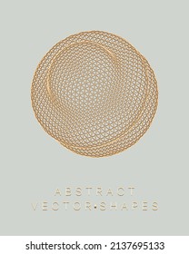 Geometric shape for design. Wireframe illustration. Molecular grid. 3d technology style. Vector illustration. Futuristic connection structure for chemistry and science.