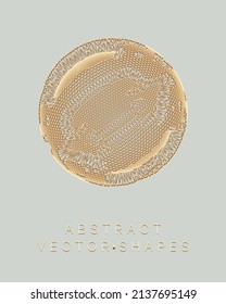 Geometric shape for design. Wireframe illustration. Molecular grid. 3d technology style. Vector illustration. Futuristic connection structure for chemistry and science.