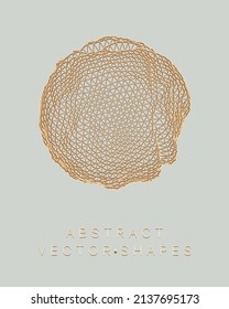 Geometrische Form für das Design. Wireframe-Illustration. Molekulares Gitter. 3D-Technologie-Stil. Vektorgrafik. Futuristische Verbindungsstruktur für Chemie und Wissenschaft.