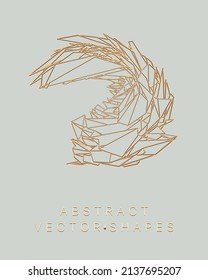 Geometric shape for design. Wireframe illustration. Molecular grid. 3d technology style. Vector illustration. Futuristic connection structure for chemistry and science.