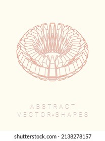 Geometric shape for design. Wireframe illustration. Molecular grid. 3d technology style. Vector illustration. Futuristic connection structure for chemistry and science.