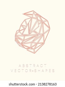 Geometric shape for design. Wireframe illustration. Molecular grid. 3d technology style. Vector illustration. Futuristic connection structure for chemistry and science.