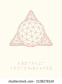Geometric shape for design. Wireframe illustration. Molecular grid. 3d technology style. Vector illustration. Futuristic connection structure for chemistry and science.
