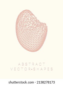 Geometric shape for design. Wireframe illustration. Molecular grid. 3d technology style. Vector illustration. Futuristic connection structure for chemistry and science.