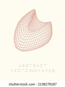 Geometric shape for design. Wireframe illustration. Molecular grid. 3d technology style. Vector illustration. Futuristic connection structure for chemistry and science.
