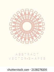 Geometric shape for design. Wireframe illustration. Molecular grid. 3d technology style. Vector illustration. Futuristic connection structure for chemistry and science.