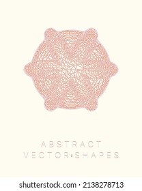 Geometric shape for design. Wireframe illustration. Molecular grid. 3d technology style. Vector illustration. Futuristic connection structure for chemistry and science.