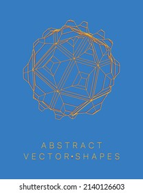 Forma geométrica para el diseño. Ilustración del marco de cables. Cuadrícula molecular. 3 d estilo tecnológico. Ilustración vectorial. Estructura de conexión futurista para la química y la ciencia