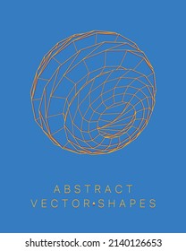 Geometric shape for design. Wireframe illustration. Molecular grid. 3d technology style. Vector illustration. Futuristic connection structure for chemistry and science