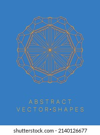 Geometric shape for design. Wireframe illustration. Molecular grid. 3d technology style. Vector illustration. Futuristic connection structure for chemistry and science