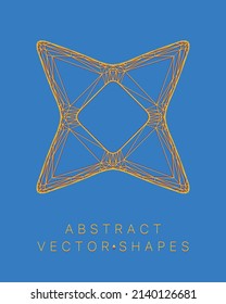 Geometric shape for design. Wireframe illustration. Molecular grid. 3d technology style. Vector illustration. Futuristic connection structure for chemistry and science