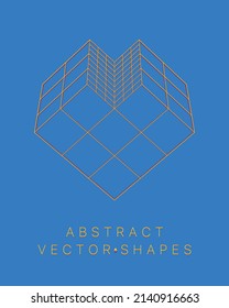 Geometric shape for design. Wireframe illustration. Molecular grid. 3d technology style. Vector illustration. Futuristic connection structure for chemistry and science.