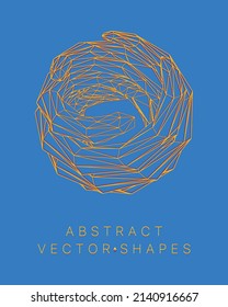 Geometrische Form für das Design. Wireframe-Illustration. Molekulares Gitter. 3D-Technologie-Stil. Vektorgrafik. Futuristische Verbindungsstruktur für Chemie und Wissenschaft.