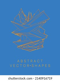 Geometric shape for design. Wireframe illustration. Molecular grid. 3d technology style. Vector illustration. Futuristic connection structure for chemistry and science.