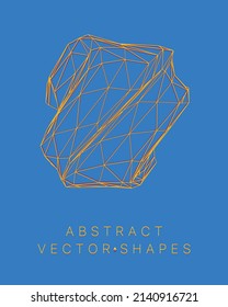 Geometric shape for design. Wireframe illustration. Molecular grid. 3d technology style. Vector illustration. Futuristic connection structure for chemistry and science.