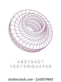 Geometric shape for design. Wireframe illustration. Molecular grid. 3d technology style. Vector illustration. Futuristic connection structure for chemistry and science.