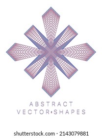 Forma geométrica para el diseño. Ilustración del marco de cables. Cuadrícula molecular. 3 d estilo tecnológico. Ilustración vectorial. Estructura de conexión futurista para la química y la ciencia.