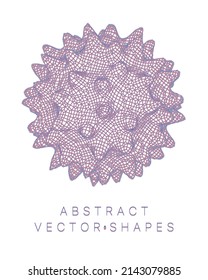 Geometrische Form für das Design. Wireframe-Illustration. Molekulares Gitter. 3D-Technologie-Stil. Vektorgrafik. Futuristische Verbindungsstruktur für Chemie und Wissenschaft.