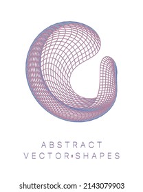 Geometric shape for design. Wireframe illustration. Molecular grid. 3d technology style. Vector illustration. Futuristic connection structure for chemistry and science.