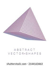 Geometric shape for design. Wireframe illustration. Molecular grid. 3d technology style. Vector illustration. Futuristic connection structure for chemistry and science