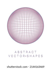 Geometric shape for design. Wireframe illustration. Molecular grid. 3d technology style. Vector illustration. Futuristic connection structure for chemistry and science