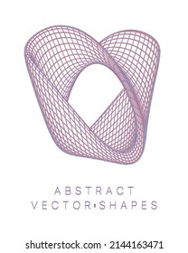 Geometrische Form für das Design. Wireframe-Illustration. Molekulares Gitter. 3D-Technologie-Stil. Vektorgrafik. Futuristische Verbindungsstruktur für Chemie und Wissenschaft