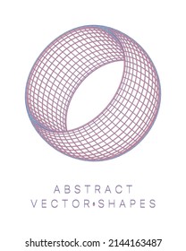 Geometric shape for design. Wireframe illustration. Molecular grid. 3d technology style. Vector illustration. Futuristic connection structure for chemistry and science