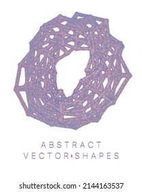Forma geométrica para el diseño. Ilustración del marco de cables. Cuadrícula molecular. 3 d estilo tecnológico. Ilustración vectorial. Estructura de conexión futurista para la química y la ciencia