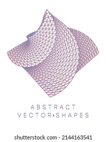 Forma geométrica para el diseño. Ilustración del marco de cables. Cuadrícula molecular. 3 d estilo tecnológico. Ilustración vectorial. Estructura de conexión futurista para la química y la ciencia