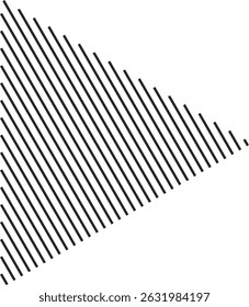 Geometric shape with a diagonal stripe pattern