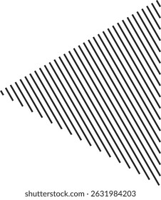 Geometric shape with a diagonal stripe pattern