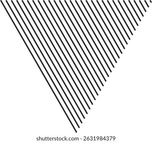 Geometric shape with a diagonal stripe pattern