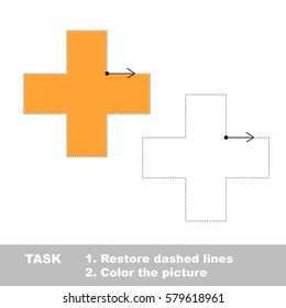 Geometric Shape. Dot to dot educational game for kids.