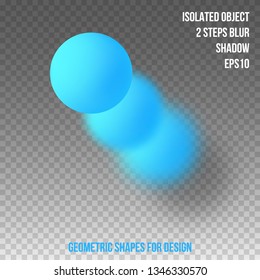 Geometric shape. Element for design. Isolated object with blur and shadow. 3D vector illustration.