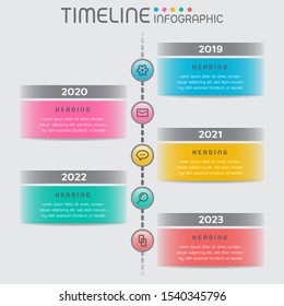 Geometric shape elements with steps,options,milestone,processes or workflow.Business data visualization.Creative timeline infographic template for presentation,vector illustration.