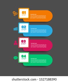 Geometric shape elements with steps,options,processes or workflow. Business data visualization. Creative step infographic template for presentation,vector eps 10