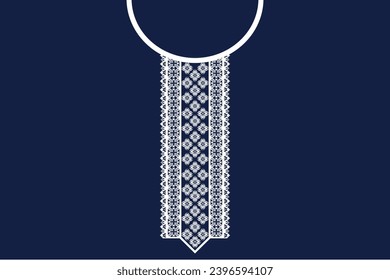 Geometric shape, ethnic pattern, embroidery neck design for background or wallpaper and clothing.