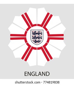Geometric shape with the flag of England