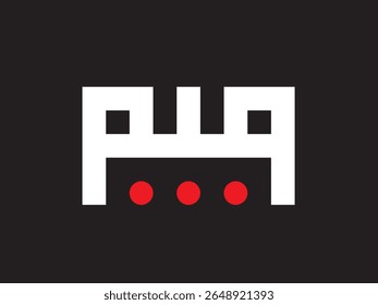 Geometric Shape Flat Design Abstract Figure Symbol Icon Illustration on Black Background