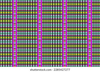 Geometric shape form a colorful pattern ,striped  fabric .fashion art design