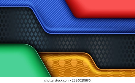 Geometric shape futuristic deep dimensional design paper or metal effect 3d layered line triangle texture in elegant website