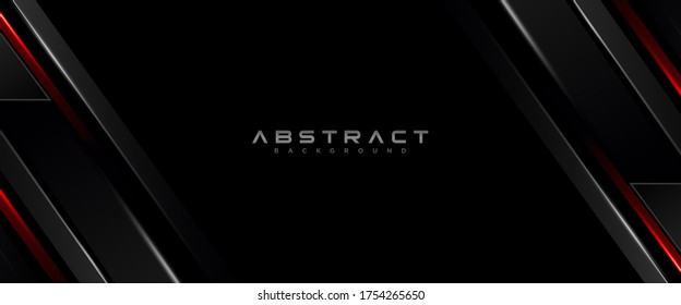 geometric shape futuristic technology red and dark color, motion line abstract background. vector illustration for banner, wallpaper, poster.