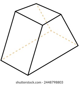 geometric shape in geometry with diagonal lines