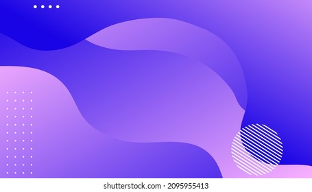 geometric shape with gradient blue and purple background. Minimal Geometric Pattern Background Design, Gradient Shapes - Vector Illustration