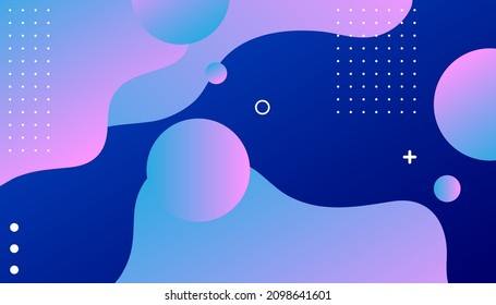 geometrische Form mit Farbverlauf-blauem und violettem Hintergrund. Hintergrund mit Rahmen und abstraktem geometrischem Muster. Vektorgrafik