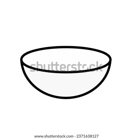 Geometric shape half sphere isolated on white background.