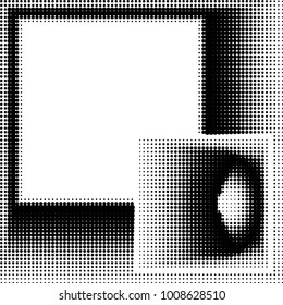 Geometric Shape Halftone Vector Illustration